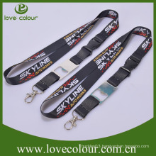 Cheap custom heat transfer printing bottle opener neck lanyard(free sample)